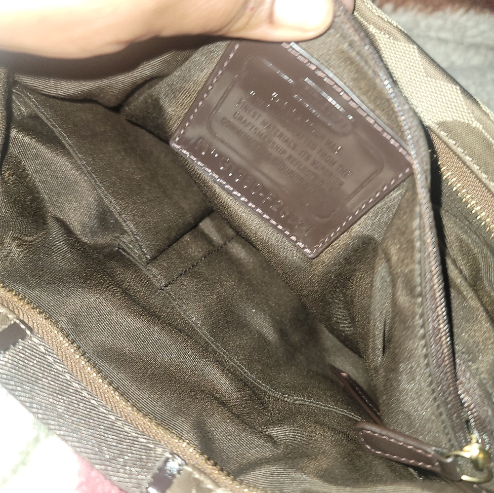 Coach Signature Stripe Satchel Bag Purse Handbag H1380-F25771 - Picture 14 of 15